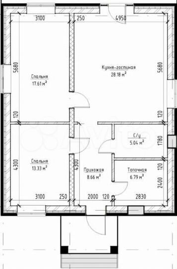 Дом 86 м² на участке 7 сот.