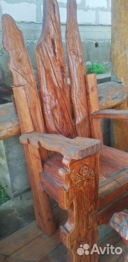 Кресло трон ручной работы