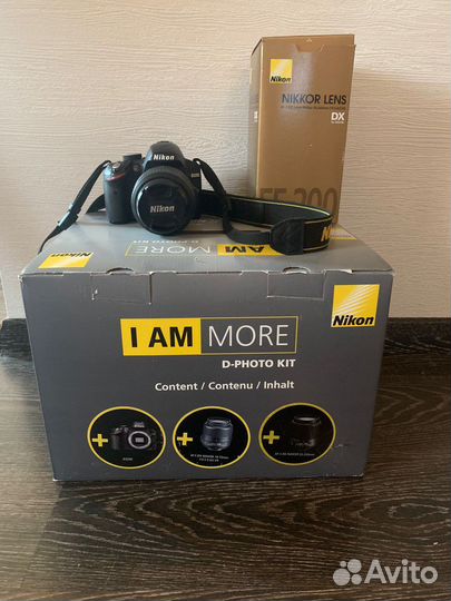 Nikon D3200 Kit - 2 обьектива, зеркальный