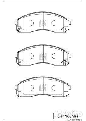 Колодки тормозные дисковые передние kia bongo/carn