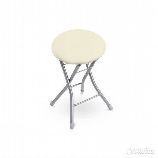 Табурет складной 330*330*480 мм слоновая кость