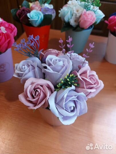 Букет из мыльных роз