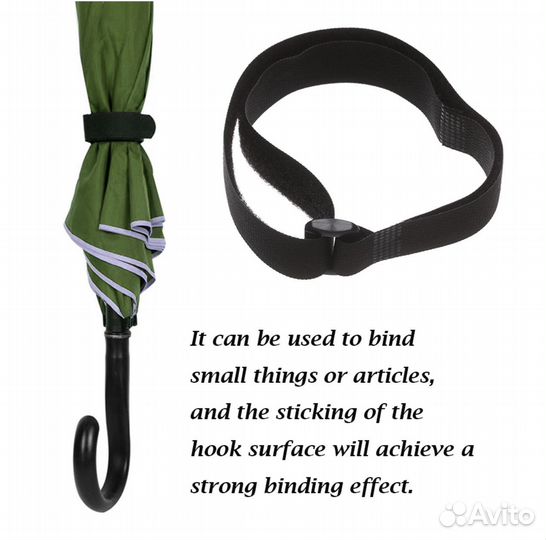 Многоразовые нейлоновые крепления на липучке синий