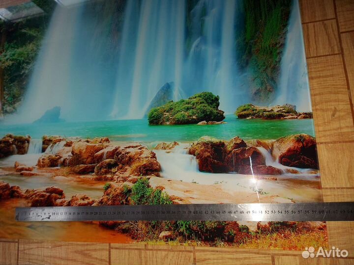 Стеновая панель из закаленного стекла Водопад