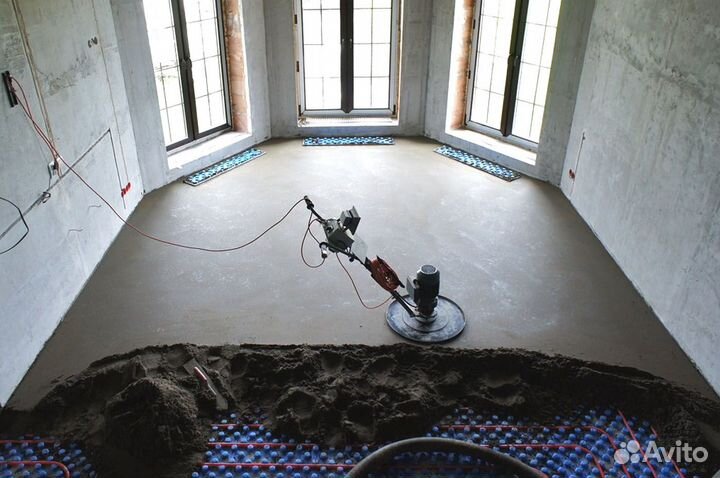 Полусухая стяжка пола за 1 день