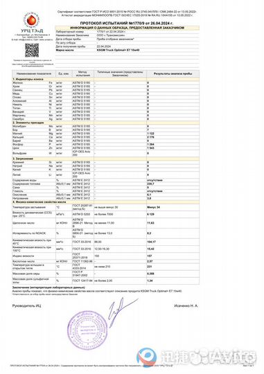 Масло Ksmg Truck Optimal+ E7 10W40 200 л, Испания