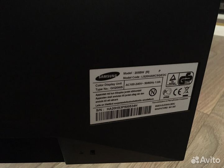 Монитор samsung 205bw