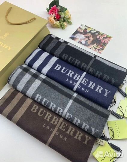 Мужской шарф burberry черный