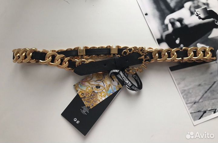 Кожаный ремень Moschino H&M M-L (L/XL)