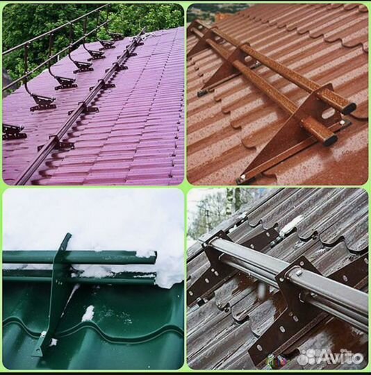 Установка Снегозадержателя и водосточной системы