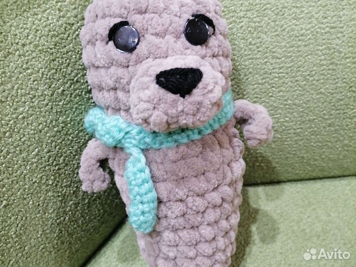 Кот колобок из плюша