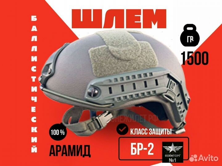 Шлем бр2 с ушами и без ушей