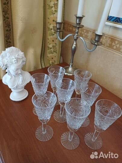 Фужеры хрустальные СССР 13 см 6 штук