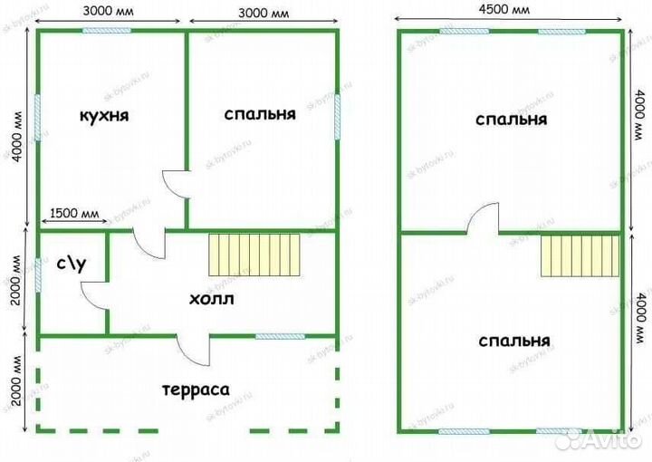 Каркасный дом с террасой и мансардой