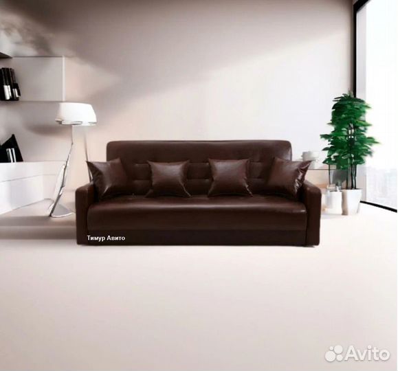 Диван книжка Аккорд 120 коричневый