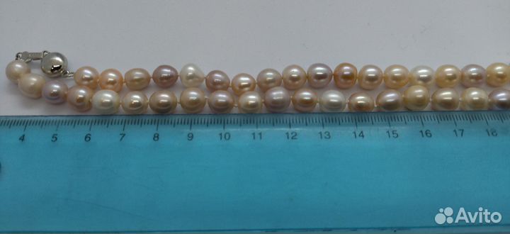 Бусы натуральный жемчуг 54 см