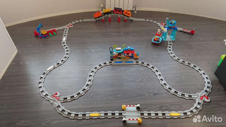 Lego duplo грузовой поезд 10875+10882+10872