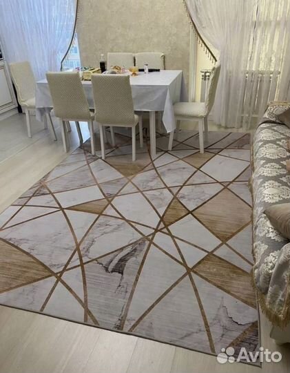 Ковер безворсовый комнатный, 2х3 м под мрамор