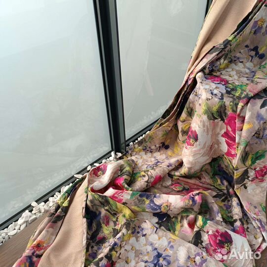 Плотные шторы акварель 4(2+2)м высота регулируется