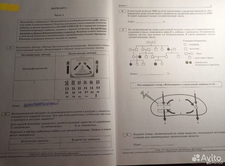 Сборник ЕГЭ по биологии