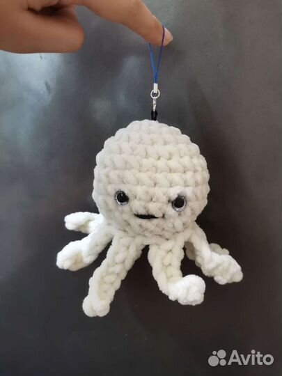 Брелок плюшевый осьминожка