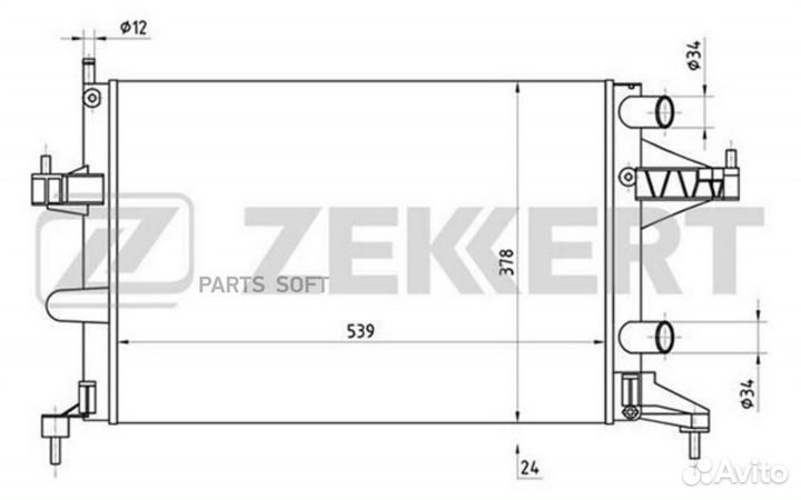 Радиатор охлаждения Опель Тигра B 04