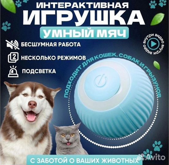 Интерактивный мяч для животных