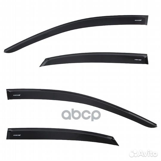 Дефлектор накладной 4 шт renault logan 2005 DEF