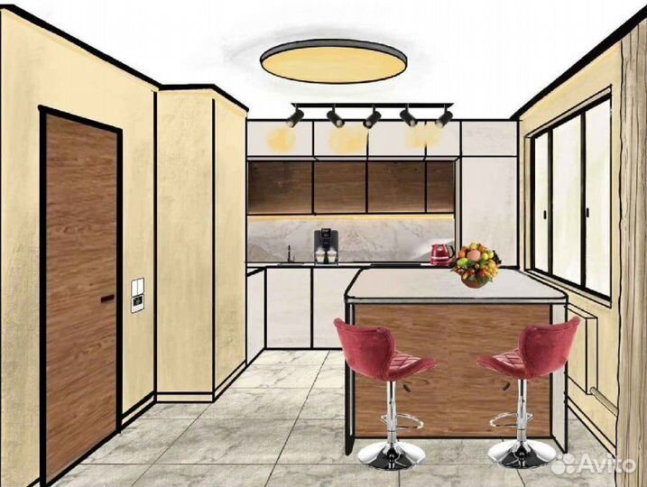 Интерьерный скетч