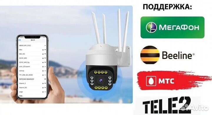 Уличная беспроводная IP-камера 4G Sim Card