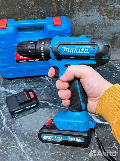 Аккумуляторная дрель шуруповерт makita 26V