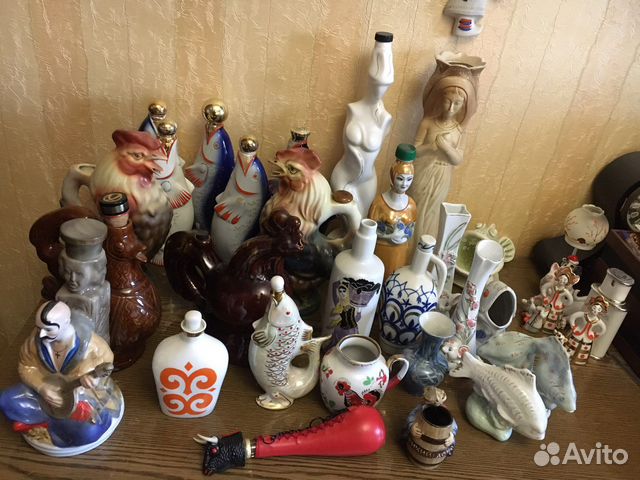 Статуэтки, штофы разные времен союза