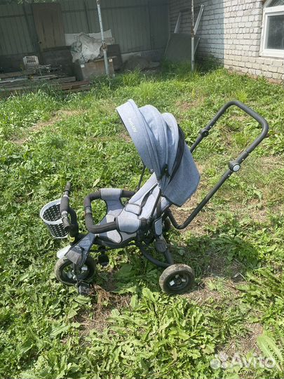 Детский трехколесный велосипед с ручкой бу