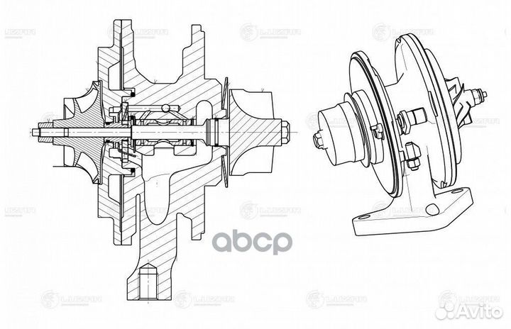 Турбокомпрессор б/корп. (картридж) для а/м VW