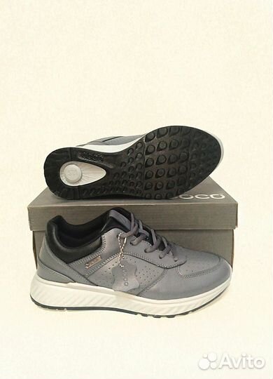 Кроссовки ecco натуральная кожа артикул 570 серый