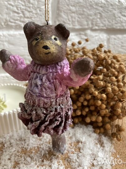 Елочные игрушки. Медведь
