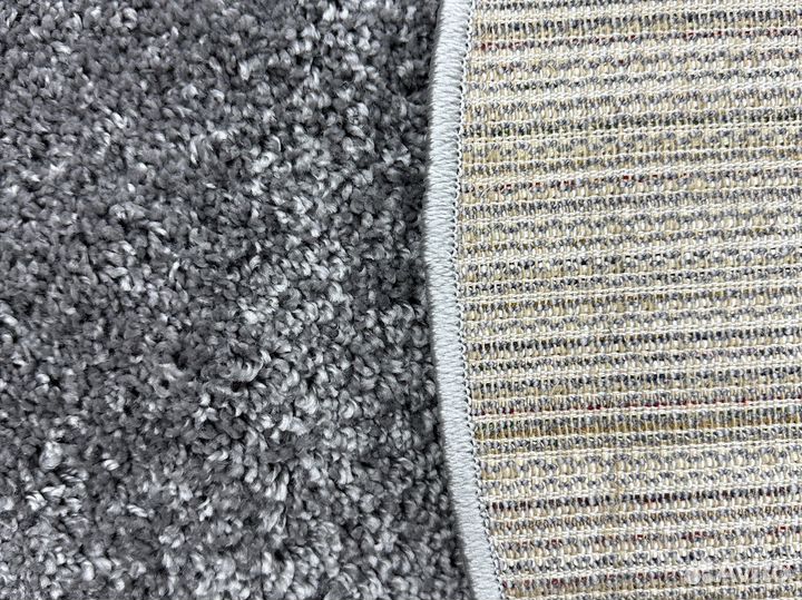 Ковер 1х1 серый, круг