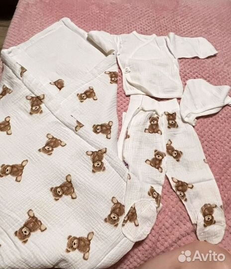 Комплект на выписку (муслиновый)