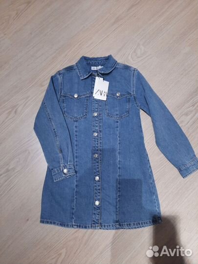 Джинсовое платье zara новое