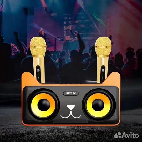 Колонка-караоке с микрофонами