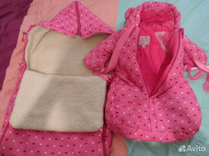 Конверт на выписку для девочки зима