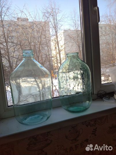 Бутыль и банка СССР стекло 10ти литровые