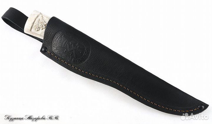 Охотничий нож из стали Elmax Овод 2 мельхиор