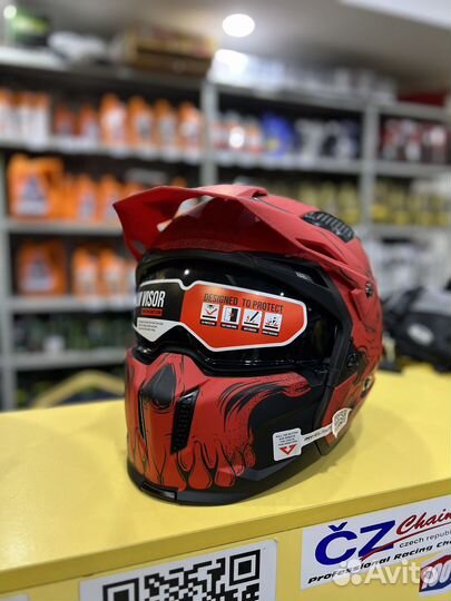 Шлем streetfighter SV darkness A5 matt red