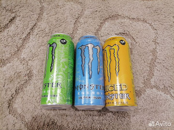 Пустые банки от монстров