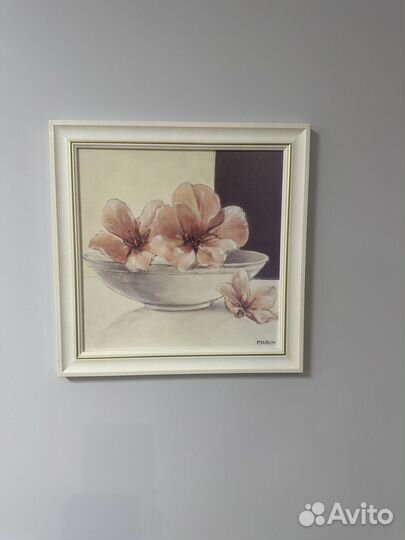 Картина в белой рамке Комплект 4 шт