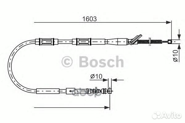 Трос стояночного тормоза прав 1987477409 Bosch