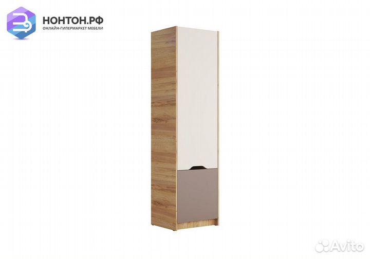 Шкаф однодверный Rich дуб крафт золотой / миндаль