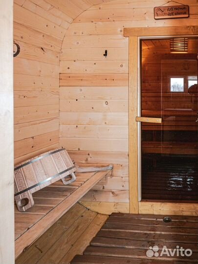 Баня на дровах с Теплой купелью