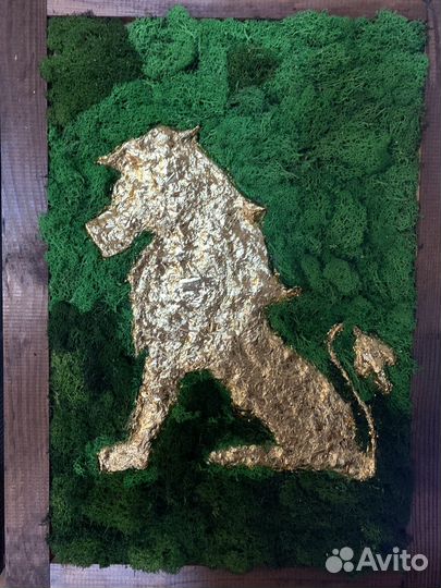 Картина из стабилизированного мха и потали